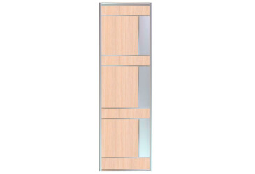 Фото Фасад Комб 2_2/1 ДСП + Зеркало Серебро 605х2400 Киевский стандарт