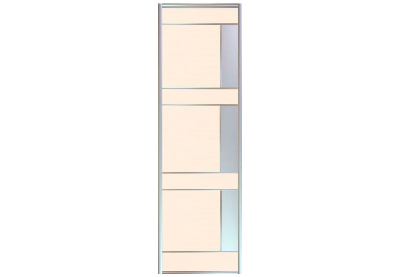 Фото 3 - Фасад Комб 2_2/1 ДСП + Дзеркало Срібло 605х2400 Київський стандарт