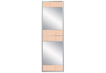 Фото Фасад Комб 11_11/1 ДСП + Зеркало Серебро 805х2400