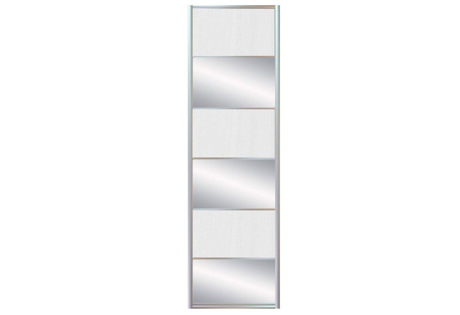 Фото 3 - Фасад Комб 4_4/2 ДСП + Дзеркало Срібло 755х2400 Київський стандарт