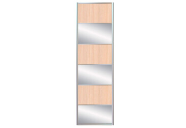 Фото Фасад Комб 4_4/2 ДСП + Зеркало Серебро 596х2400 Шкаф-купе 2Д 1200х2400 Киевский стандарт