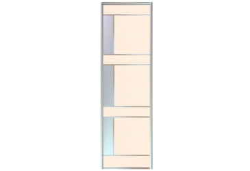 Фото Фасад Комб 1_1/1 ДСП + Зеркало Серебро 805х2400