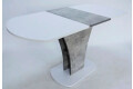 Фото 12 - Стол обеденный Intarsio Sheridan 110x68 см раскладной, белая аляска/индастриал