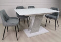 Изображение 9 - Стол обеденный Intarsio Карвело / Carvelo 140x80 см раскладной Белая аляска / Индастриал