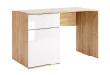 Фото 1 - Стол письменный MiroMark Асти 120x60 см с тумбой и ящиком, дуб крафт / глянец белый