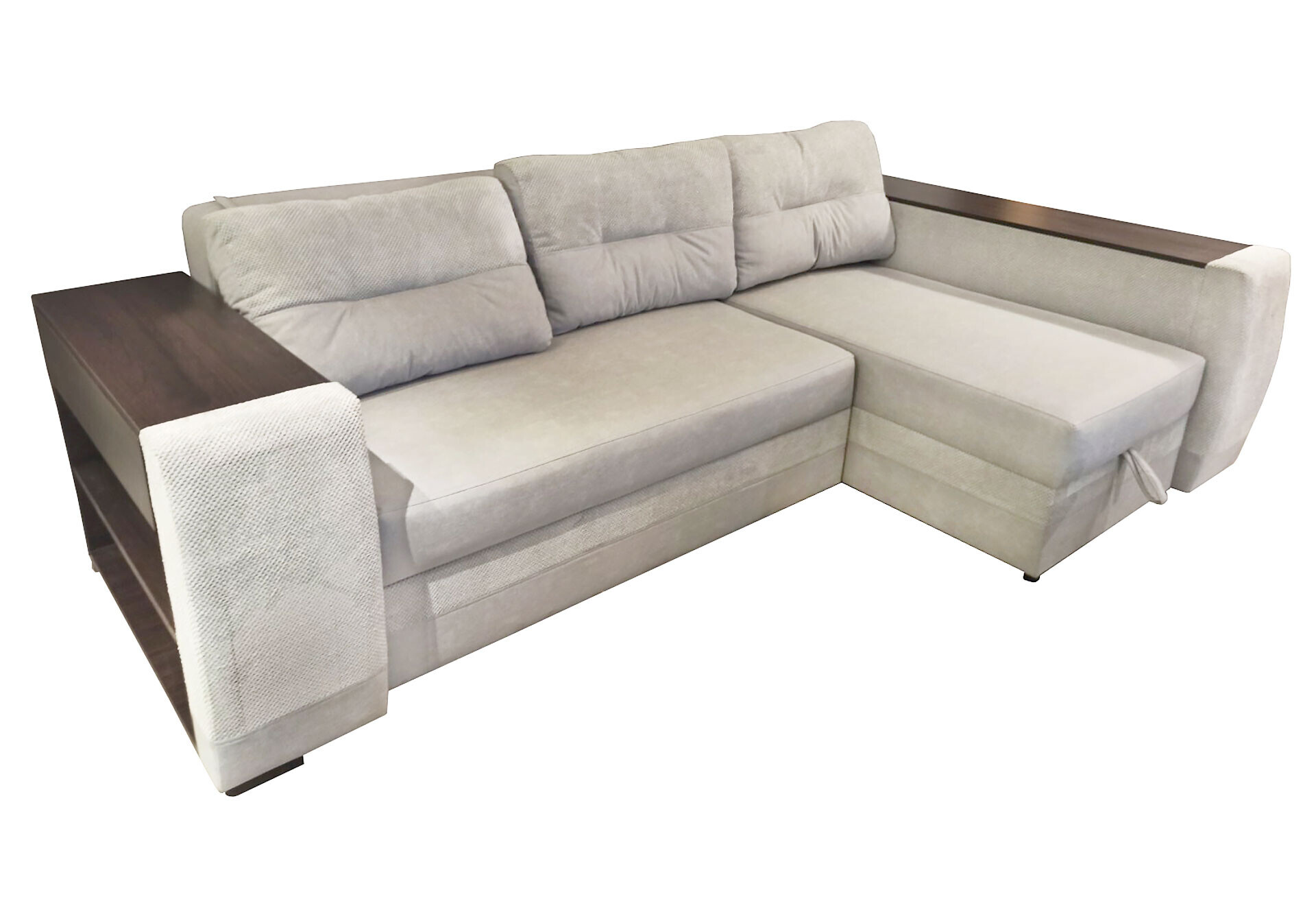 Фото 1 - Мягкий уголок Вика Леон 270x155 см серый (Лилу 91 + Дорис 90) кут Г