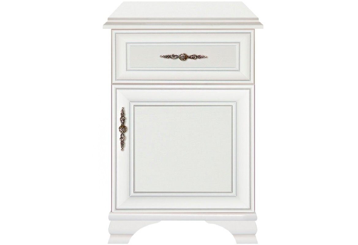 Фото 2 - Тумба ВМК Кентуки 1-дверна с ящиком 54 см Белая