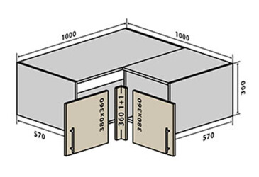Фото В81 Тумба угловая 98 Альта Люкс / Alta Luxe Вип-Мастер