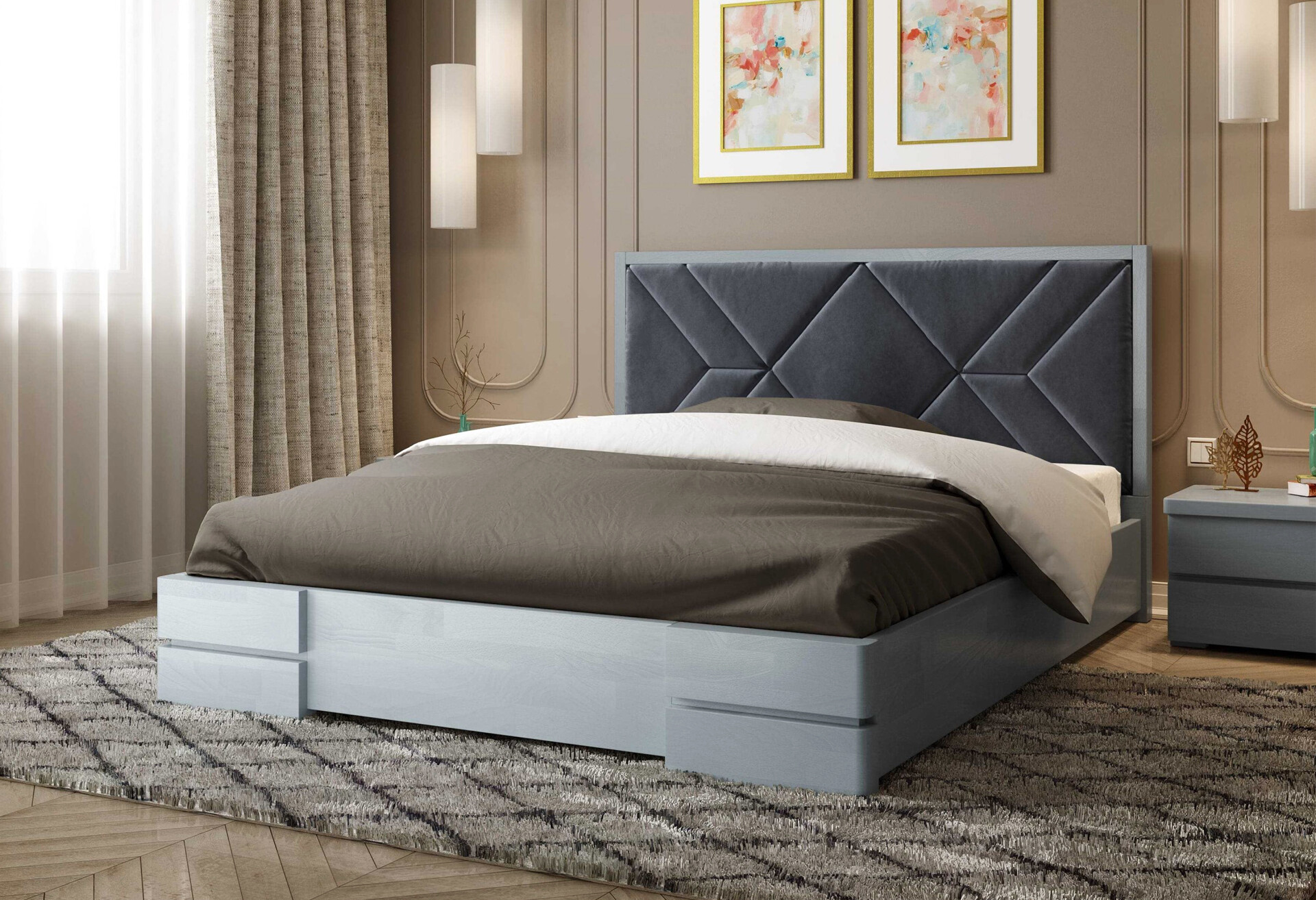 Фото 5 - Кровать Arbor Drev Елит 180 см подъемная (металлический каркас)