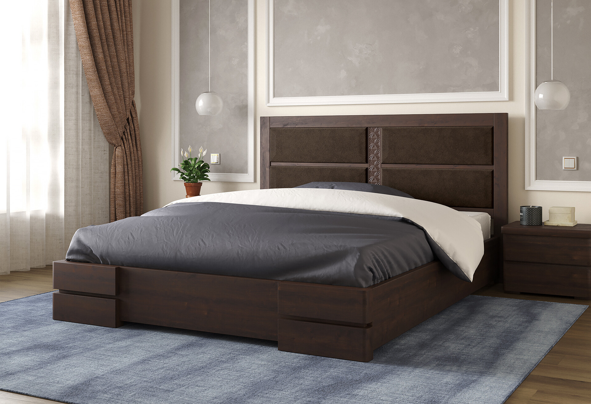 Фото 5 - Кровать Arbor Drev Кардинал 1 180 см подъемная (металлический каркас)