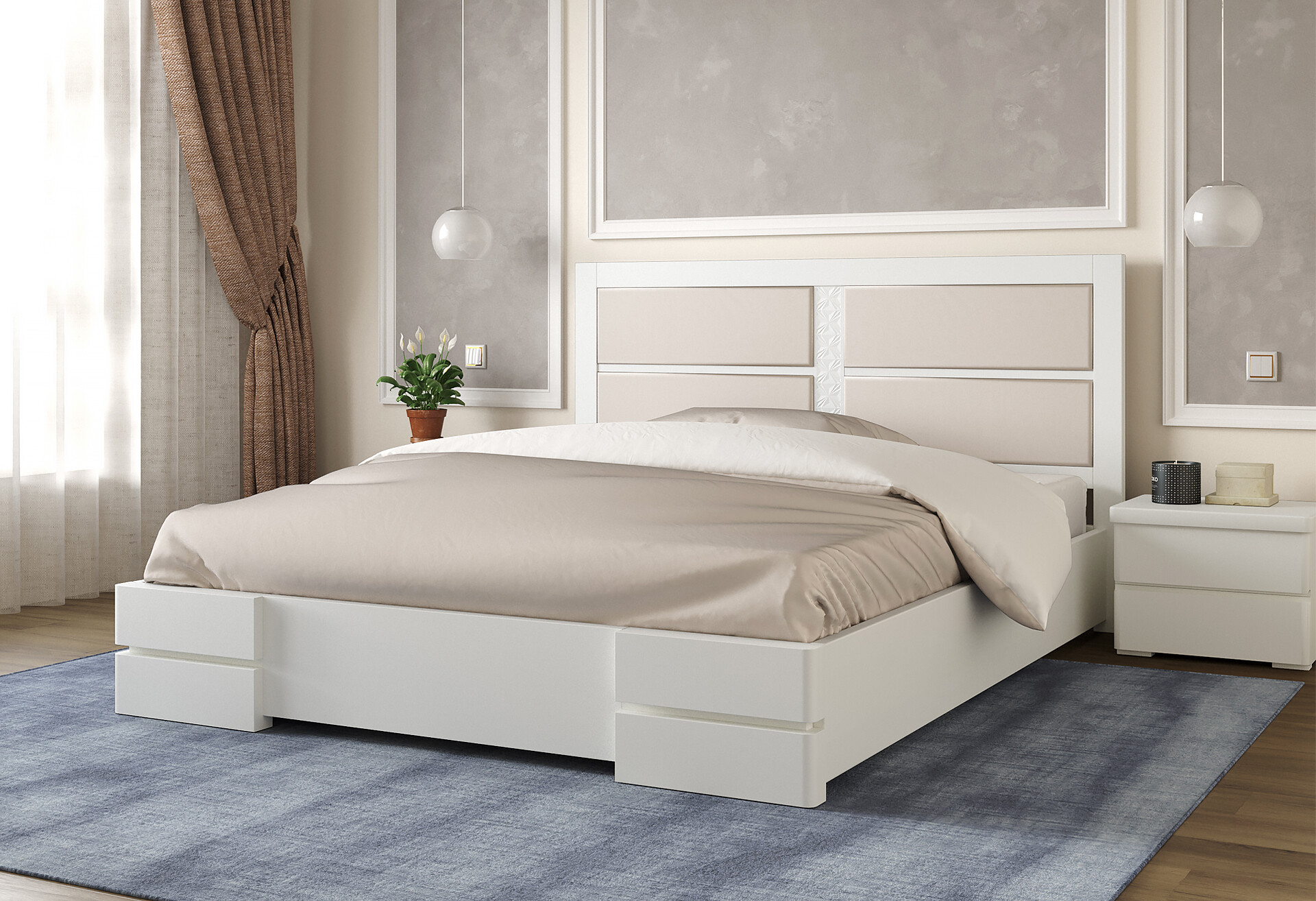 Фото 3 - Кровать Arbor Drev Кардинал 1 180 см подъемная (металлический каркас)