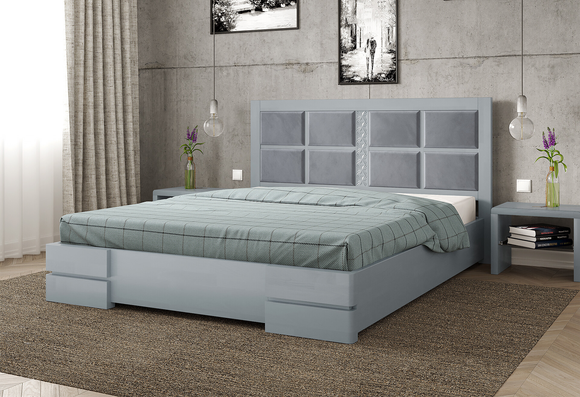 Фото 4 - Кровать Arbor Drev Кардинал 2 160 см подъемная (металлический каркас)