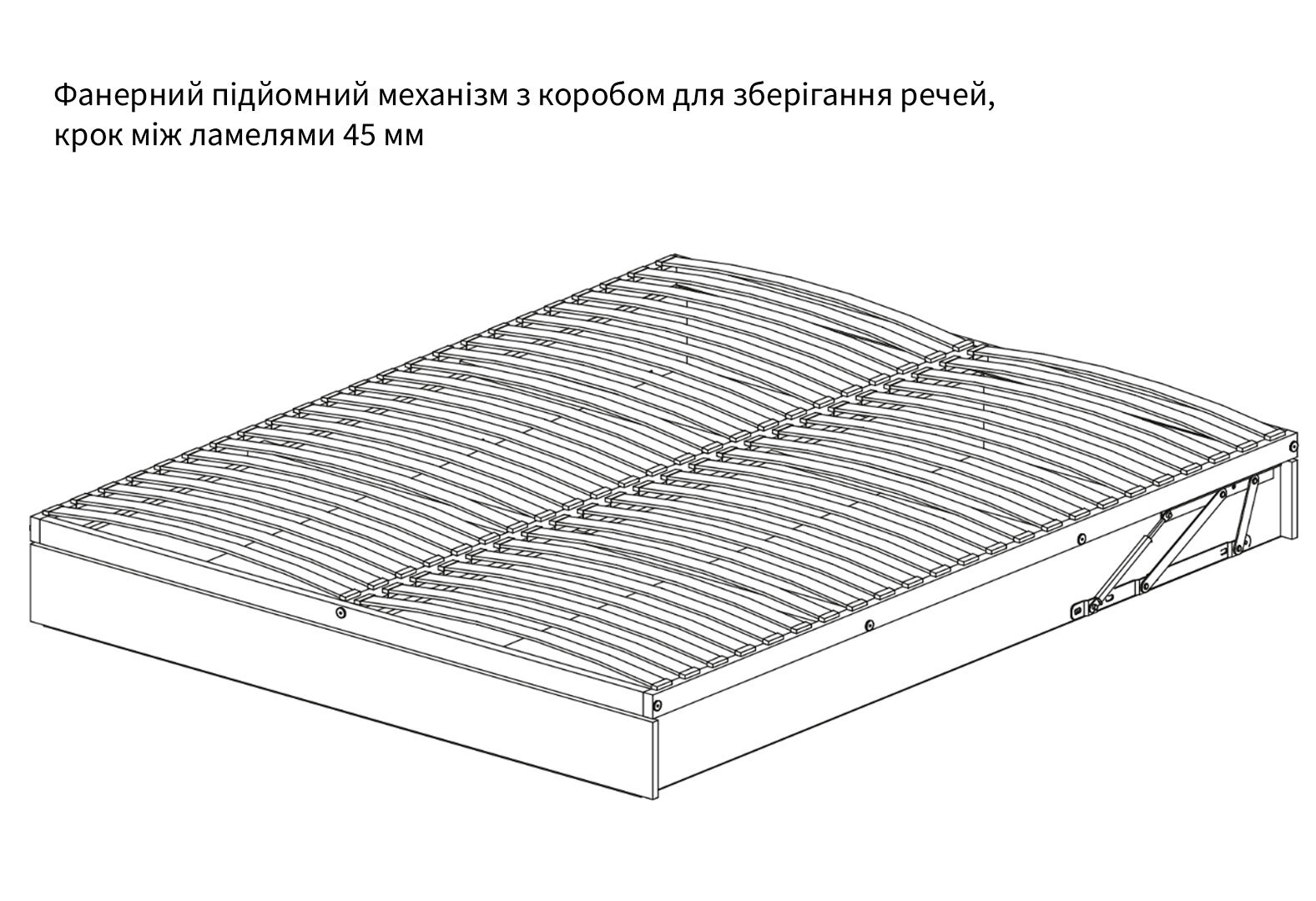 Фото 12 - Ліжко-подіум Arbor Drev Тоскана (бук) 160 см підйомне 