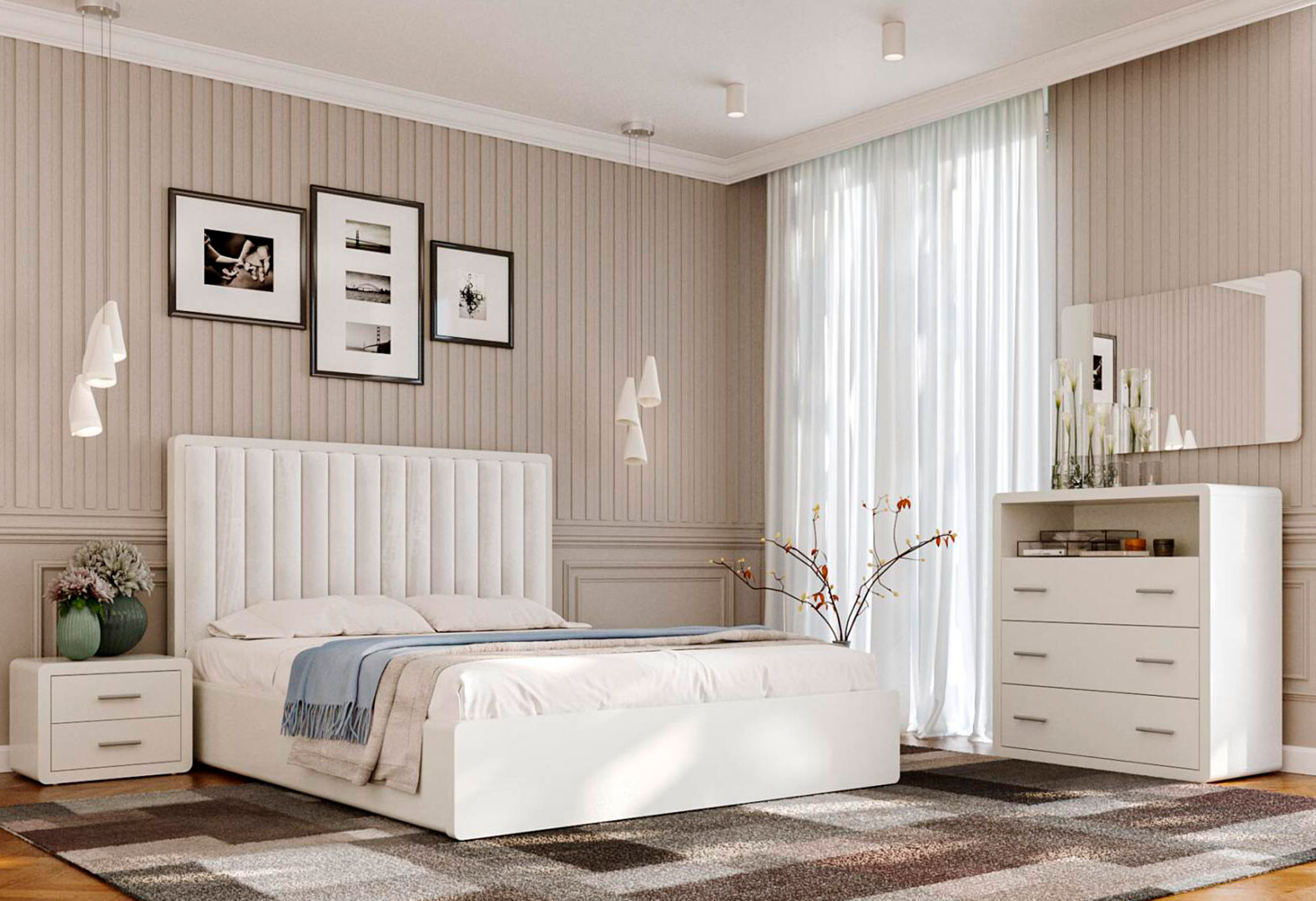 Фото 2 - Кровать-подиум Arbor Drev Глория (бук) 160 см подъемная