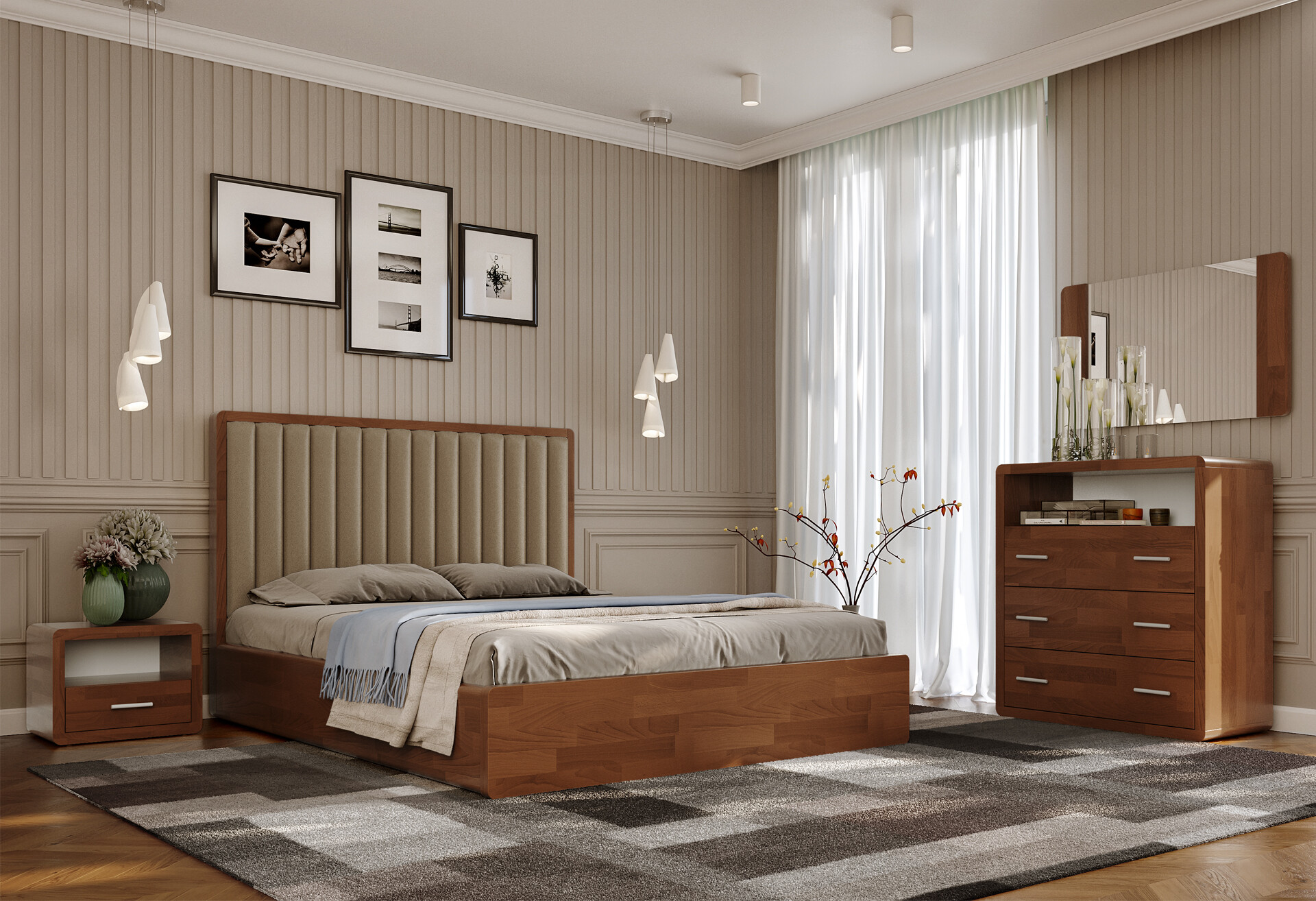 Фото 9 - Кровать-подиум Arbor Drev Глория (бук) 160 см подъемная