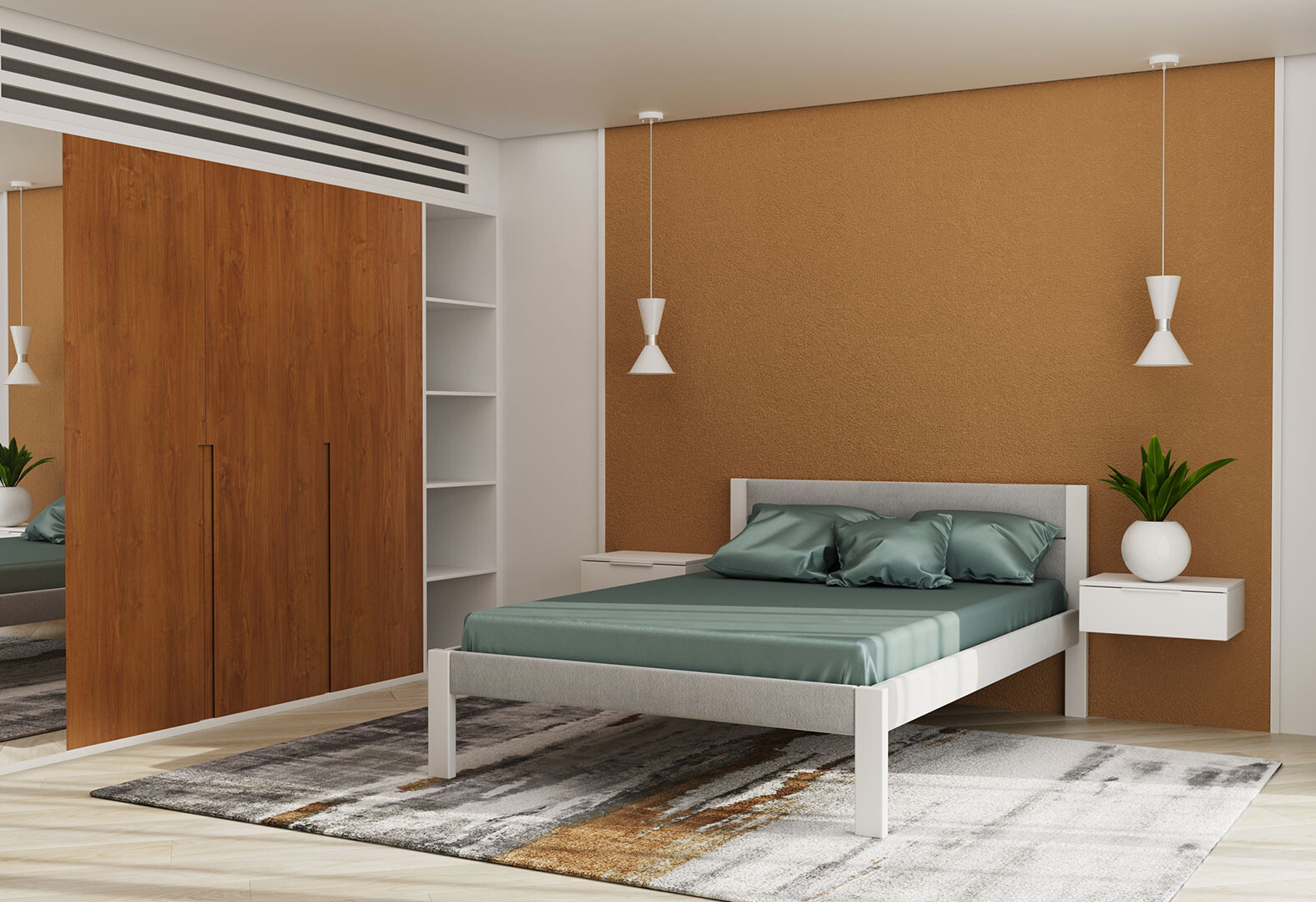 Фото 5 - Кровать Arbor Drev Лофт 140 см (ткань) 