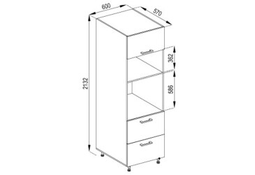 Фото П 60 ДШ п/микроволн. 720 LUX Марта Svit Mebliv