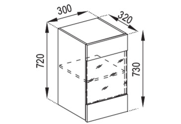 Фото В 30 Ск (фасад ДСП) Марго Світ Меблів