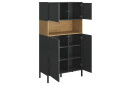 Фото 4 - Шкаф-стеллаж комбинированный ВМВ Холдинг Beril / Бериль 4-дверный 90 см Антрацит/Дуб каменный