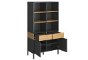Фото 4 - Шкаф-стеллаж комбинированный ВМВ Холдинг Beril / Бериль с 2 ящиками 90 см Антрацит/Дуб каменный