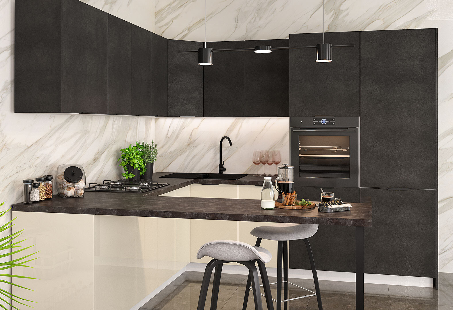 Фото 37 - Модульная кухня Диплос / Diplos Blum Мебель Стар