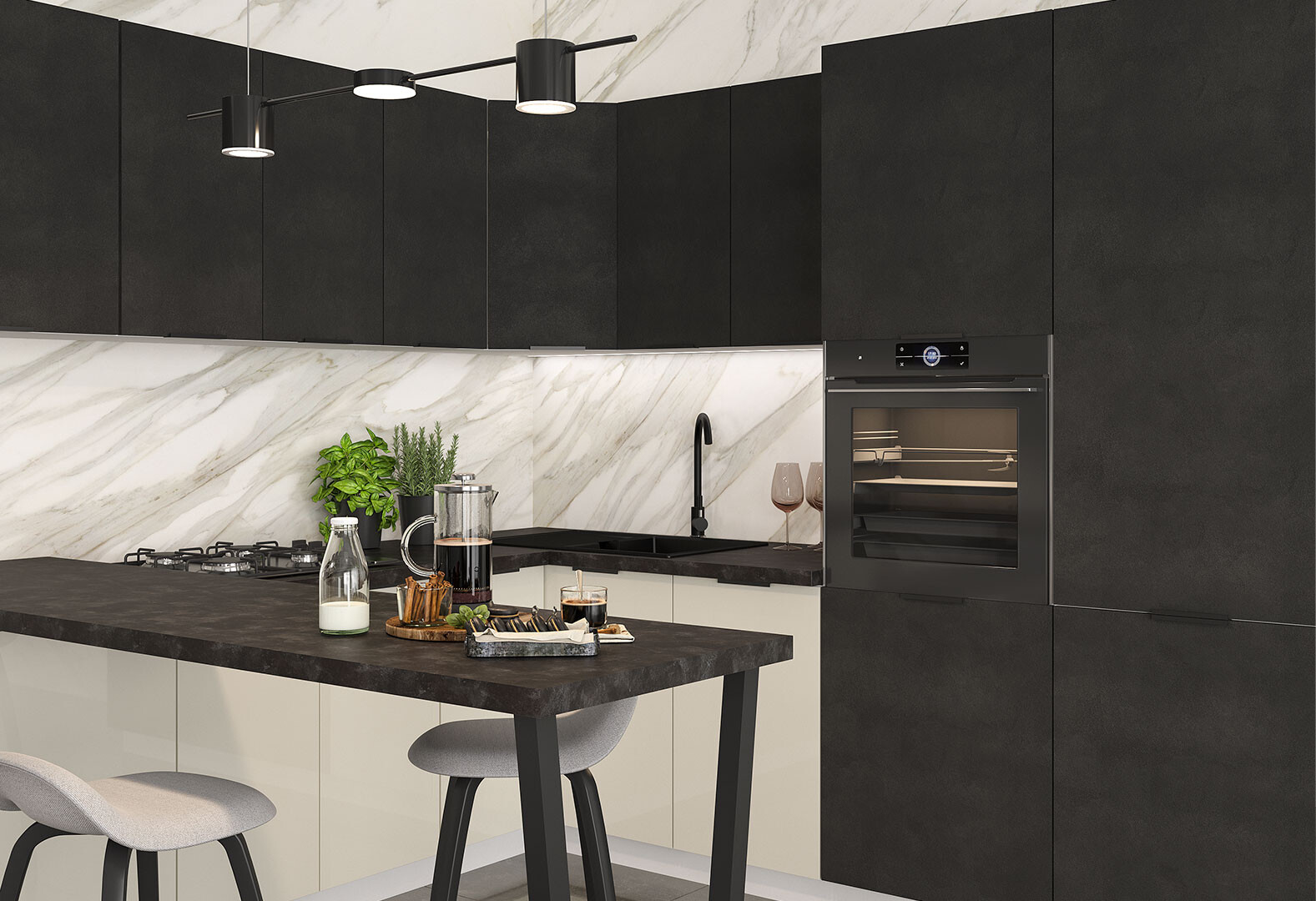 Фото 43 - Модульная кухня Диплос / Diplos Blum Мебель Стар