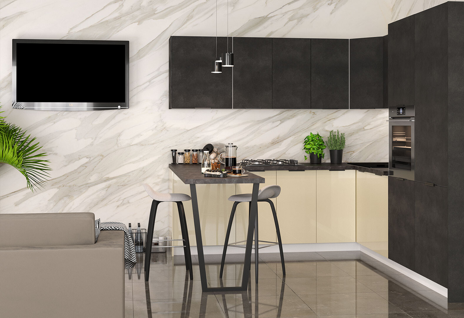 Фото 45 - Модульная кухня Диплос / Diplos Blum Мебель Стар