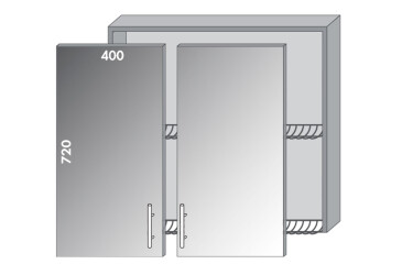 Фото Верх 81 вітрина-сушка Діплос / Diplos Blum MebelStar