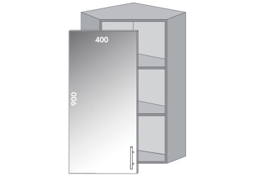 Фото Верх 958 кут вітрина Діплос / Diplos Blum MebelStar