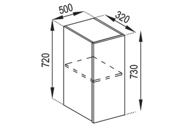 Фото В 50 (фасад ДСП) Доминика Svit Mebliv