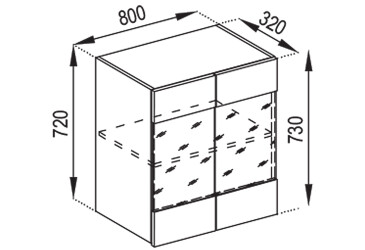 Фото В 80 Ск (фасад ДСП) Домініка Світ Меблів