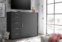 Фото 2 - Комод MiroMark Кейс 2-дверний з 5 шухлядами 152 см Графіт