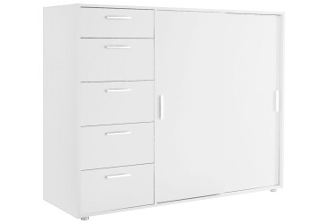 Фото Комод MiroMark Кейс 2-дверный с 5 ящиками 152 см Белый
