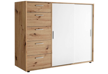 Фото Комод MiroMark Кейс 2-дверный с 5 ящиками 152 см Дуб артизан