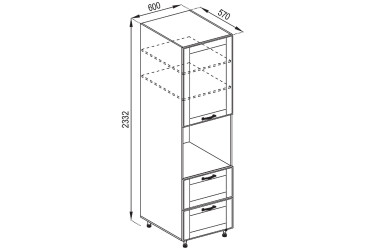Фото П 60 ДШ (h-920) LUX Доминика Svit Mebliv