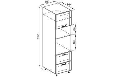 Фото П 60 ДШ п/мікровол. (h-920) LUX Доминика Svit Mebliv