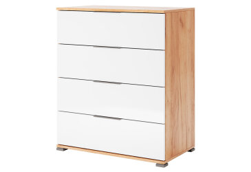 Image Комод MiroMark Асти с 4 ящиками 80 см Дуб крафт/Белый