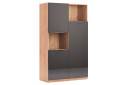 Фото 1 - Шафа-пенал MiroMark Луна Джуніор 3-дверний комбінований 95 см Лава/Дуб Крафт