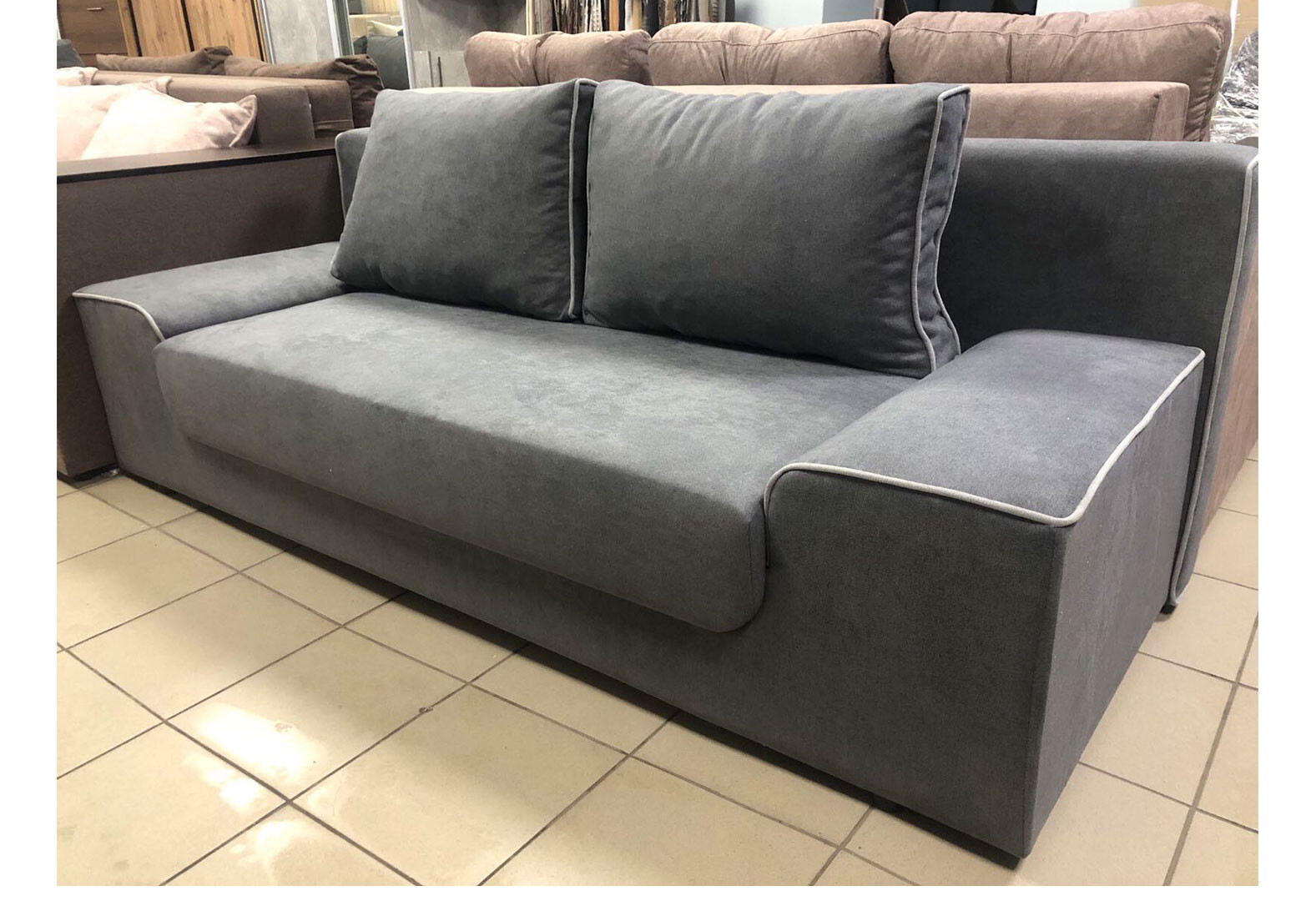 Фото 3 - Диван Лайм тк. аляска 97 / аляска 8 (Эксим Текстиль) Маяк Мебель