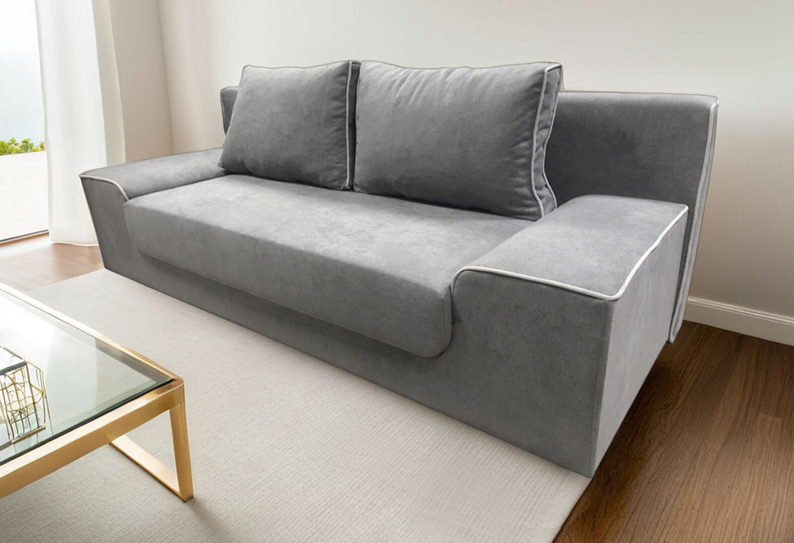 Фото 2 - Диван Лайм тк. аляска 97 / аляска 8 (Эксим Текстиль) Маяк Мебель