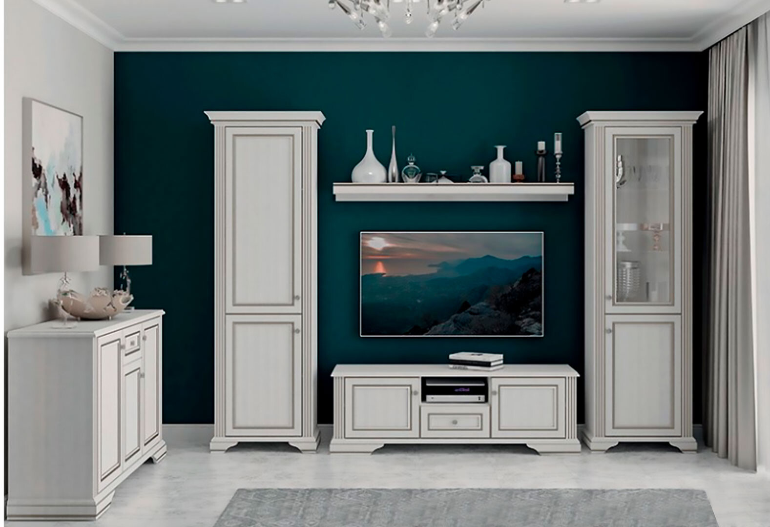 Фото 1 - Комплект в гостиную Gerbor холдинг Вайт сосная серебрянная