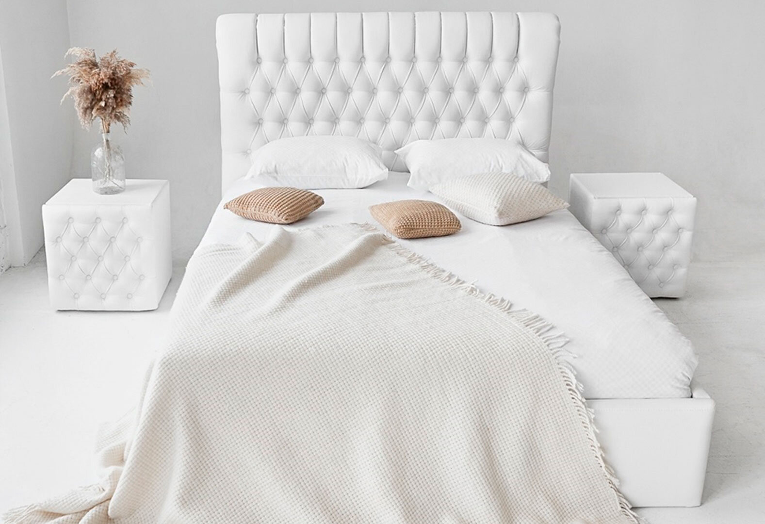 Фото 4 - Тумба Честер (кожзам Zeus 210 White Виларт-Р) Embawood