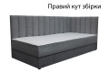 Фото 5 - Ліжко Vika Перлина 90х200 см підйомне, темно-сіре (Malcolm 53)