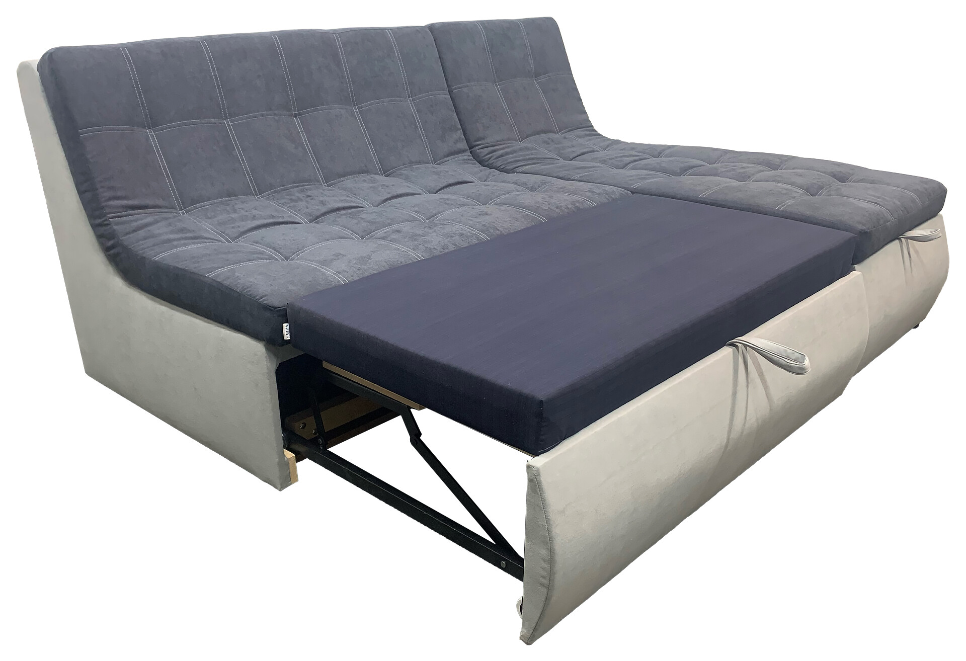 Фото 3 - Мягкий уголок Вика Комфорт 202x180 см темно-серый светло-серый (Балатон 96+94) 