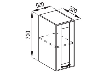 Фото В 50 (фасад МДФ) Доминика Svit Mebliv