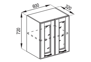 Фото В 60 Ск (фасад МДФ) Доминика Svit Mebliv