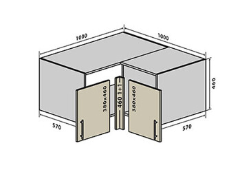 Фото В83 Тумба кутова 100 RioLine Luxe / РіоЛайн Люкс Матова VIP-master