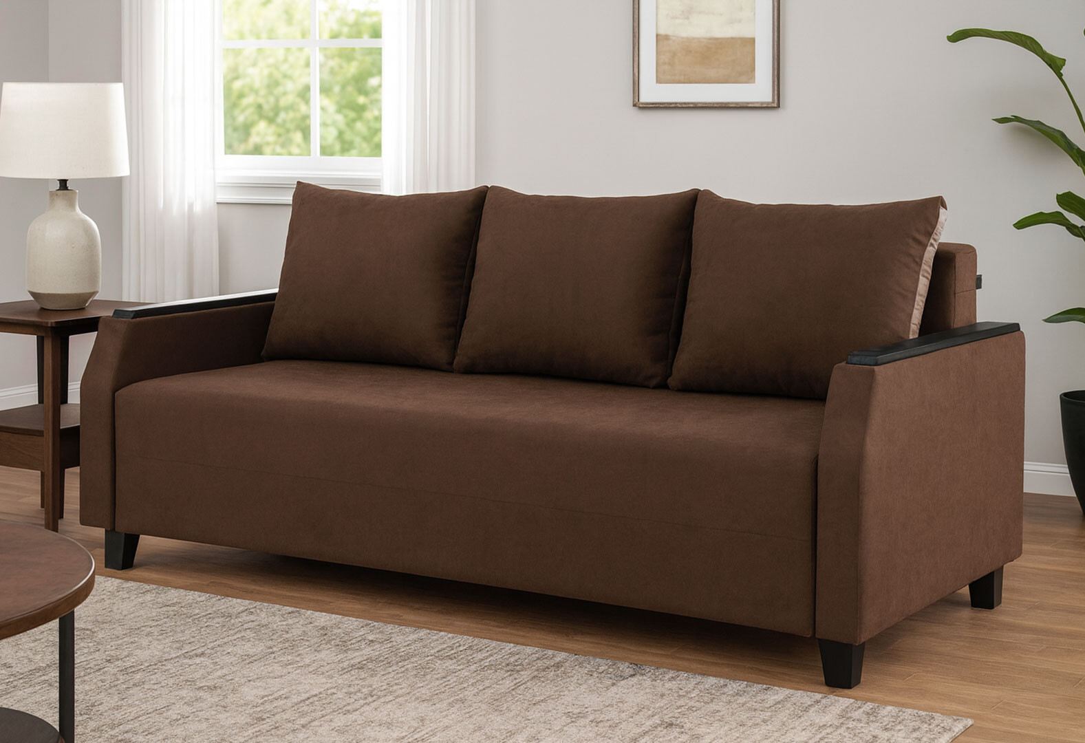 Фото 2 - Диван Elegant Бенефіт 42 208x93 см коричневий