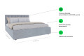 Фото 7 - Ліжко-подіум UMa Монро 160х200 см підйомне, сіре (Fancy 85)