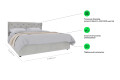 Фото 3 - Ліжко-подіум UMa Жасмін 140х200 см підйомне, світло-бежеве (Fancy 06)